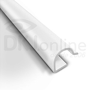Perfil plástico C caderninho 12 mm em PS ou PVC de 30 cm a 3 mts