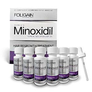 Foligain Minoxidil 2% Original - 6 meses de tratamento 360 ml