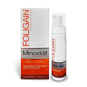 Foligain Minoxidil 5% Espuma - 3 mês de tratamento 177 g