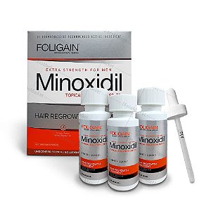 Foligain Minoxidil 5% Original - 3 meses de tratamento 180 ml