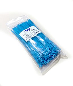 Abraçadeiras de Fixação Nylon Cinta Plástica 500 Un 4,6 Mm X 200 Mm Colorida Azul