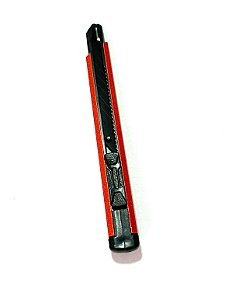 Estilete Profissional Vermelho 9MM Jet Carbono