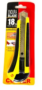 Estilete Grande Amarelo e Preto Emborrachado 18MM