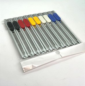 Kit de Estiletes 9MM Ferro Diferentes Cores 10 Unidades
