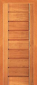 Kit porta interna horizontal com batente e alisar 10cm em angelim pedra (62/72/82cm)