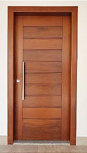 Kit Porta Pivotante Horizontal com batente e alisar em Ipê Extra 100 x 210cm