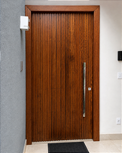 Kit Porta Pivotante Especial com ripado vertical em Ipé Extra 120 x 240 x 18