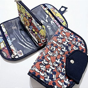 Necessaire Maquiagem de Tecido com 3 Bolsos (divisórias). Necessaire Farmacinha