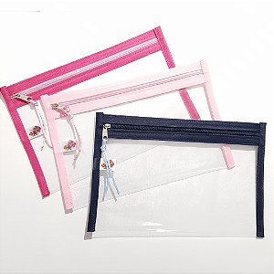 Saquinho de Plástico com Zíper 15x23cm, Porta Máscaras Cirúrgica Descartável