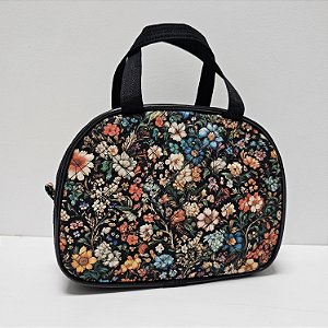 Necessaire Frasqueira com Alça de Mão de Tecido