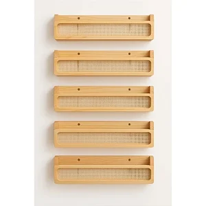 Kit com 5 prateleiras em talagarça Montessoriana