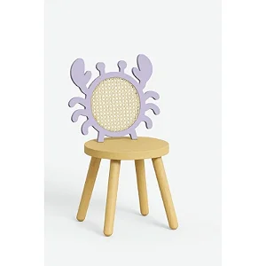 Cadeira infantil modelo caranguejo em MDF E talagarça