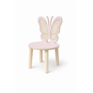 Cadeira modelo borboleta em MDF e palha indiana