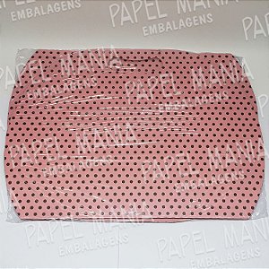 Embalagem Caixa para Presente - Poá Marrom com Rosa - Pacote 10 unid.