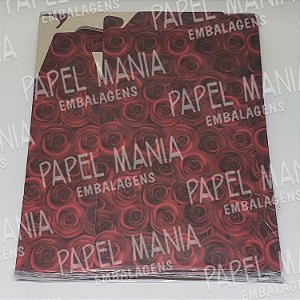 Embalagem Caixa para Presente - Rosas Vermelhas - Pacote 10 unid.