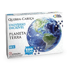 Quebra-Cabeça Redondo Planeta Terra - Pais & Filhos