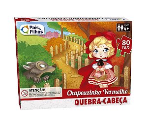 Quebra-Cabeça Chapeuzinho Vermelho 80 peças - Pais & Filhos