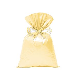 Saco para Presente Perolizado - Amarelo Pastel