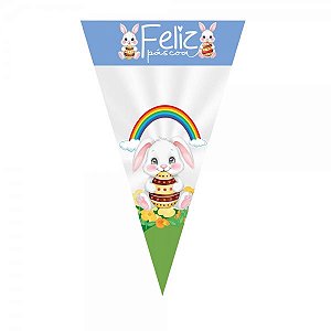 Cone Festa 18X30CM Bosque Do Coelho | 50 Unidades