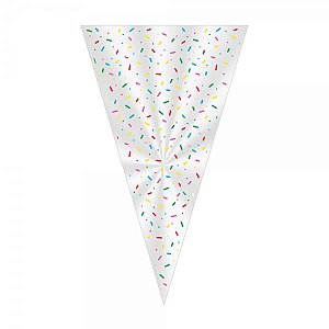 Cone Festa 18x30CM Granulado | 50 Unidades.