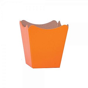 Cachepot Paper Liso 11X11X9 Laranja | 10 Unidades