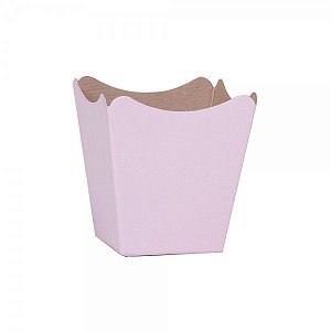 Cachepot Paper Liso 11X11X9 Rosa | 10 Unidades