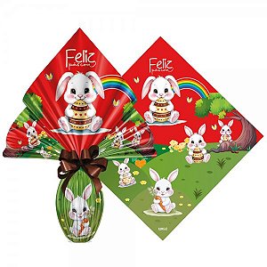 Páscoa Pratic 34X34CM Bosque do Coelho Vermelho | 25 Unidades
