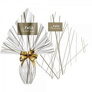 Páscoa Pratic 34X34CM Risque Branco | 25 Unidades