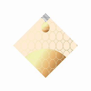Saco Para Ovo de Páscoa Pratik Metalizado Feliz Páscoa Barbante Ouro 25X25CM | 25 Unidades