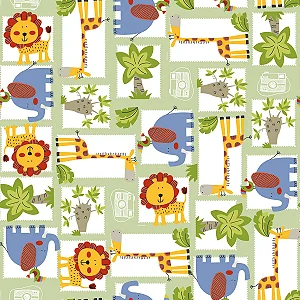 Saco para Presente Perolado Jungle Colorido 50X70CM | 25 Unidades