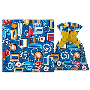 Saco Para Presente Perolado Geometric 30X45CM | 50 Unidades