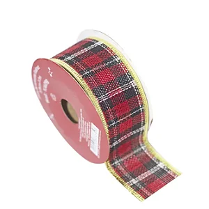 Fita De Natal Aramada Xadrez 3,8 cm × 3 m