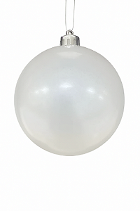 Kit Tubo Bola de Natal Fosca Branca 10CM | 4 Unidades