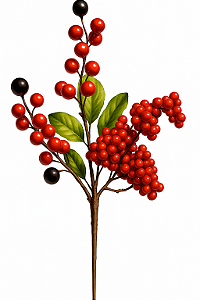 H.berry Vermelho Decorativo Enfeite Árvore Natal 32CM