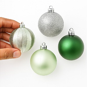 Kit Bola de Natal C/ 40 Unidades 7CM