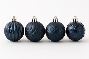 Bola Mista Texturadas/Fosca/Brilho Azul 6CM | 50 Unidades
