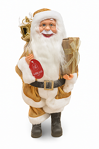 Adorno Papai Noel Dourado 40CM