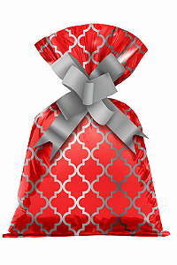 Saco Para Presente Viena Vermelho 30x45 | 50 Unidades