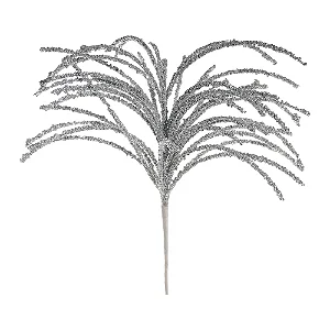 Galho Decorativo Prata Glittler 57X40X40CM