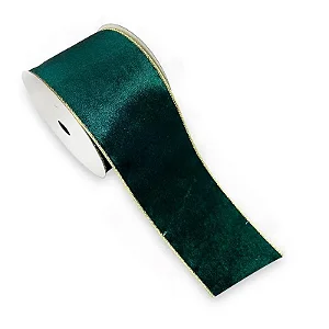 Fita de Natal 100MM Verde e Ouro 9,14Metros