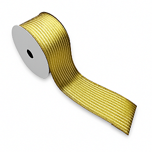 Fita de Natal 63mm Ouro 9,14 Metros
