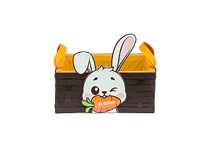 Cesta Box De Coelho Com Alça 26,0 x 20,0 x 12,0 CM