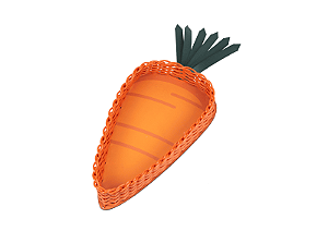 Cesta Bandeira Cenoura GD - 18.5 x 33.0 x 5.0 cm