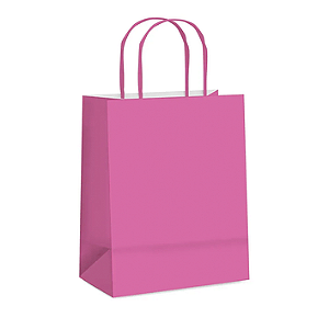 Sacola de Papel Rosa 25x31x10CM - 10 Unidades