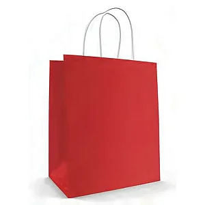 Sacola de Papel Vermelho 33x31x10CM - 10 Unidades