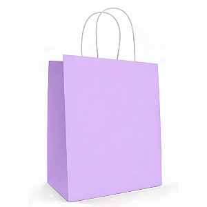 Sacola de Papel Lilas 33x31x10CM - 10 Unidades