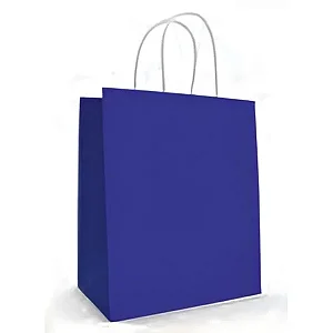 Sacola de Papel Azul Escuro 33x31x10CM - 10 Unidades