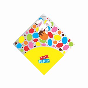 Saco Para Ovo de Páscoa Pratik Pop Páscoa Incolor 35cmx35cm 25fls Amarelo