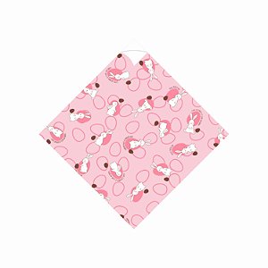 Saco Para Ovo de Páscoa Pratik Perolado Carinho e Docinho 35cmx35cm 25fls Rosa