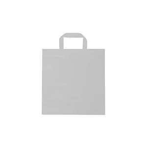 Sacola Alça Fita Lisa 30X40 Prata - 40 Unidades